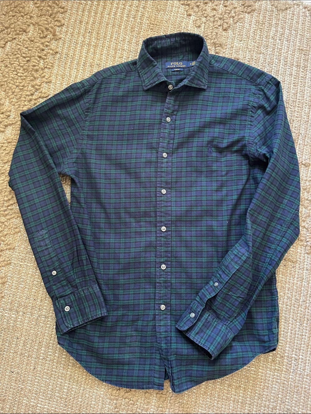 Men’s Polo button down medium slim fit shirt
